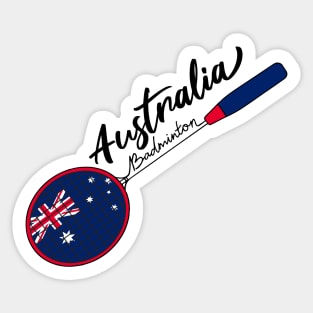 Australian Badminton Racquet Sports (Australia) Flag Sticker